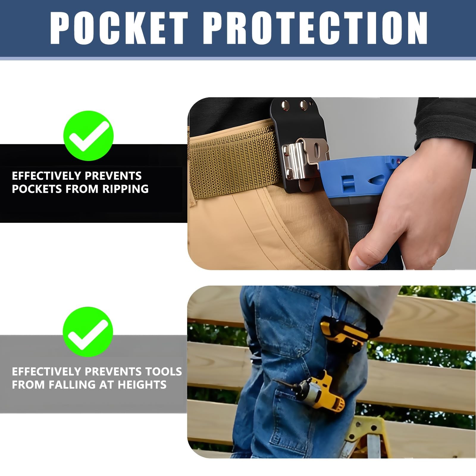 Cordless Drill Belt Clip Holder Impact Drill Holder for Up To 2 Inch Belts