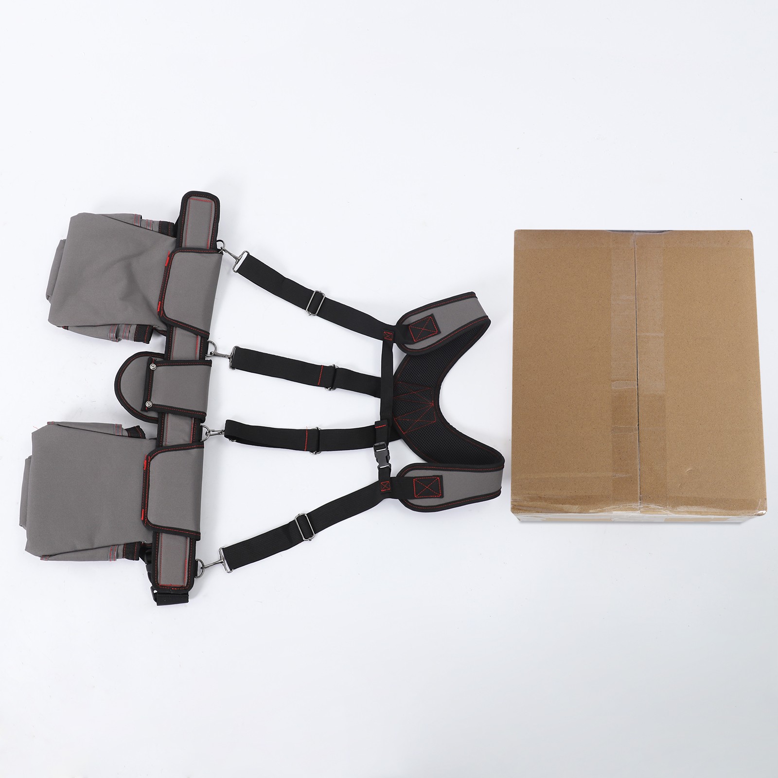 Tool Belt Tool Bag Multifunctional Electrician Tool Bag w/Suspenders Waist-Mount