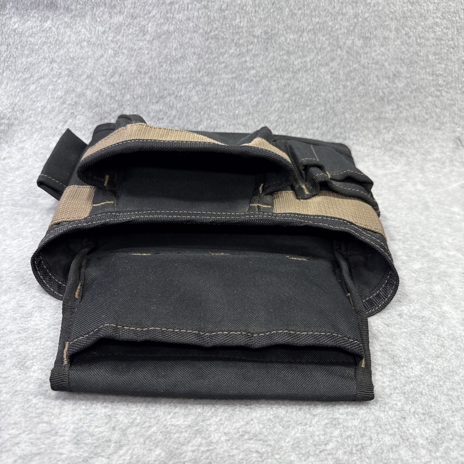 CLC 1604 2 Pc. Black Tool Belt Carpenters Apron 12×13″ with 7 Pockets 49” Belt