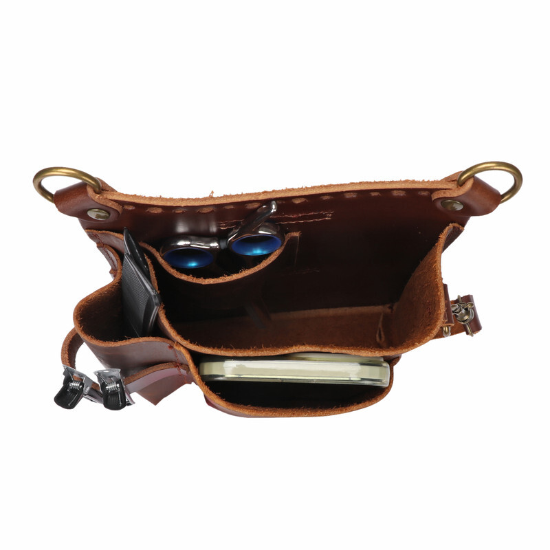 TOURBON Leather EDC Garden Tool Pliers Carry Pouch Belt Bag Phone Case Crossbody