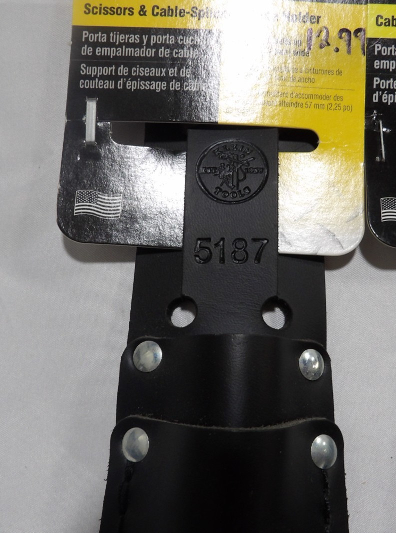 Set of two Klein Tools 5187 And 5188 Scissors and Cable-Splicer’s Knife Holder.