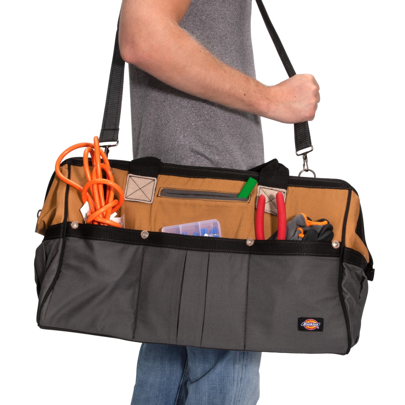 Work Tool Bag 20 inch Gray Tan Dickies 57033