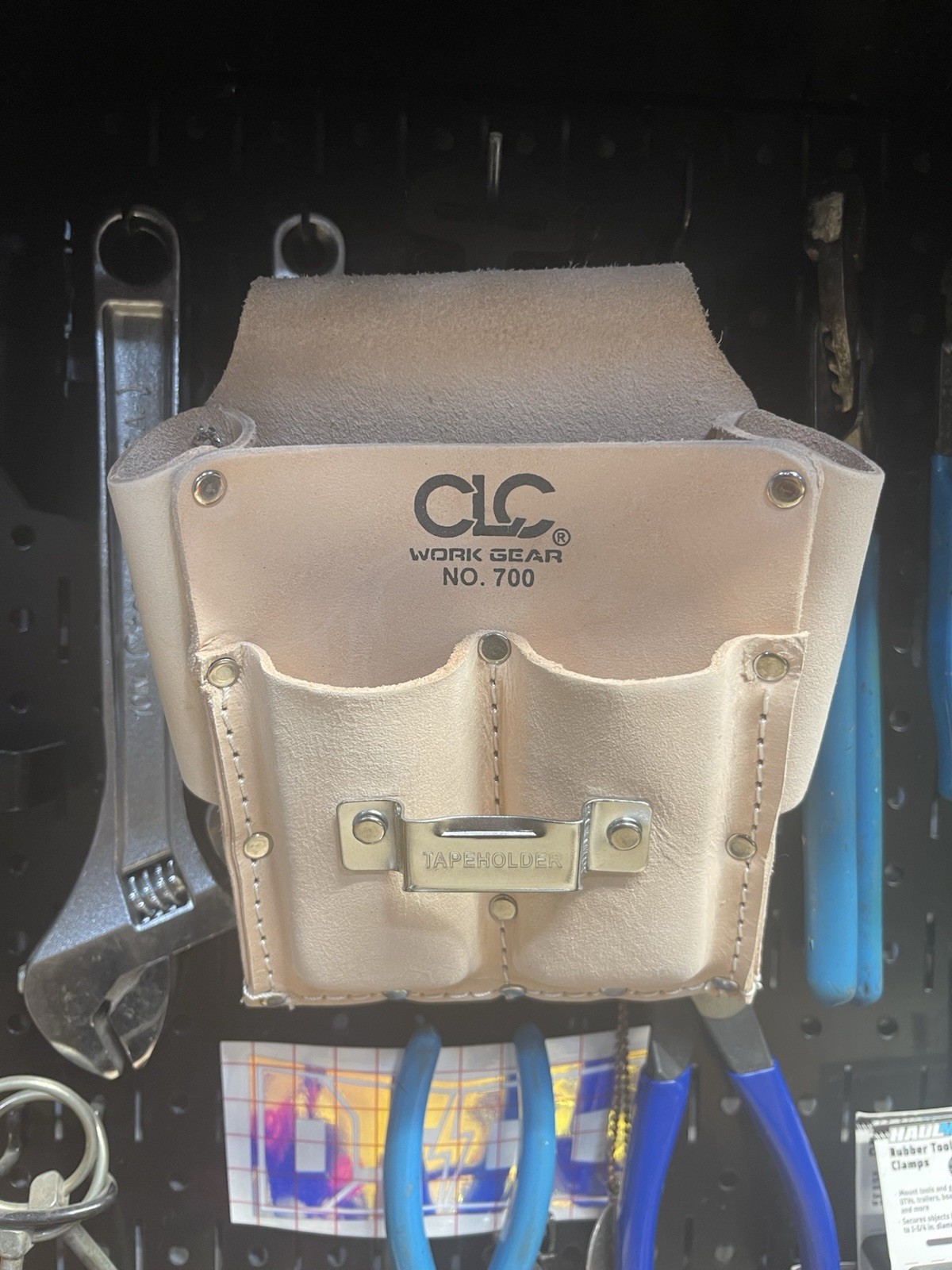 CLC Custom Leathercraft 700 Tool Pouch, Heavy Duty, 5-Pocket, Tan