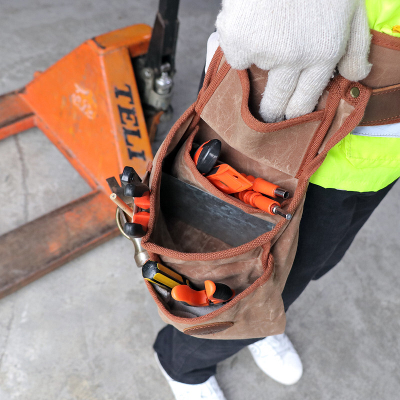 TOURBON Workshop Electrician Carpenter Heavy Duty Tool Carry Wearable Detachable