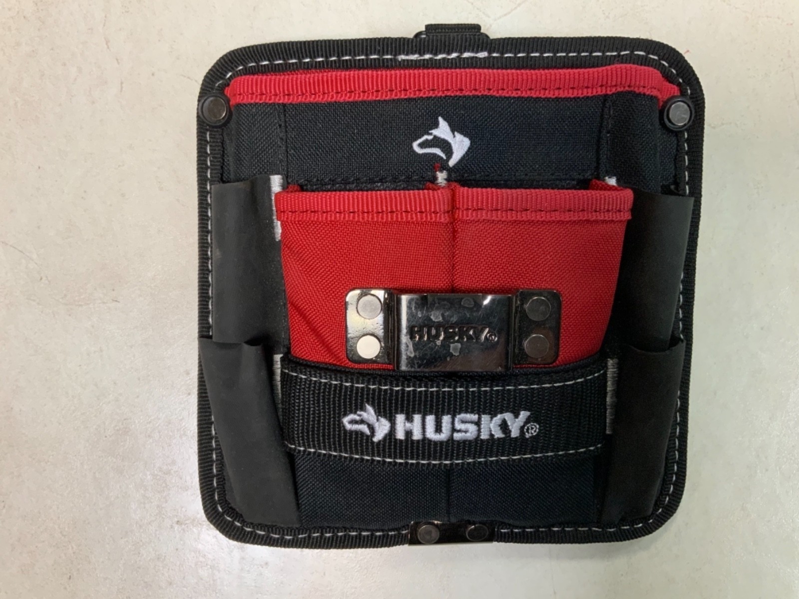 7 In. 3-Pocket Clip on Tool Belt Pouch