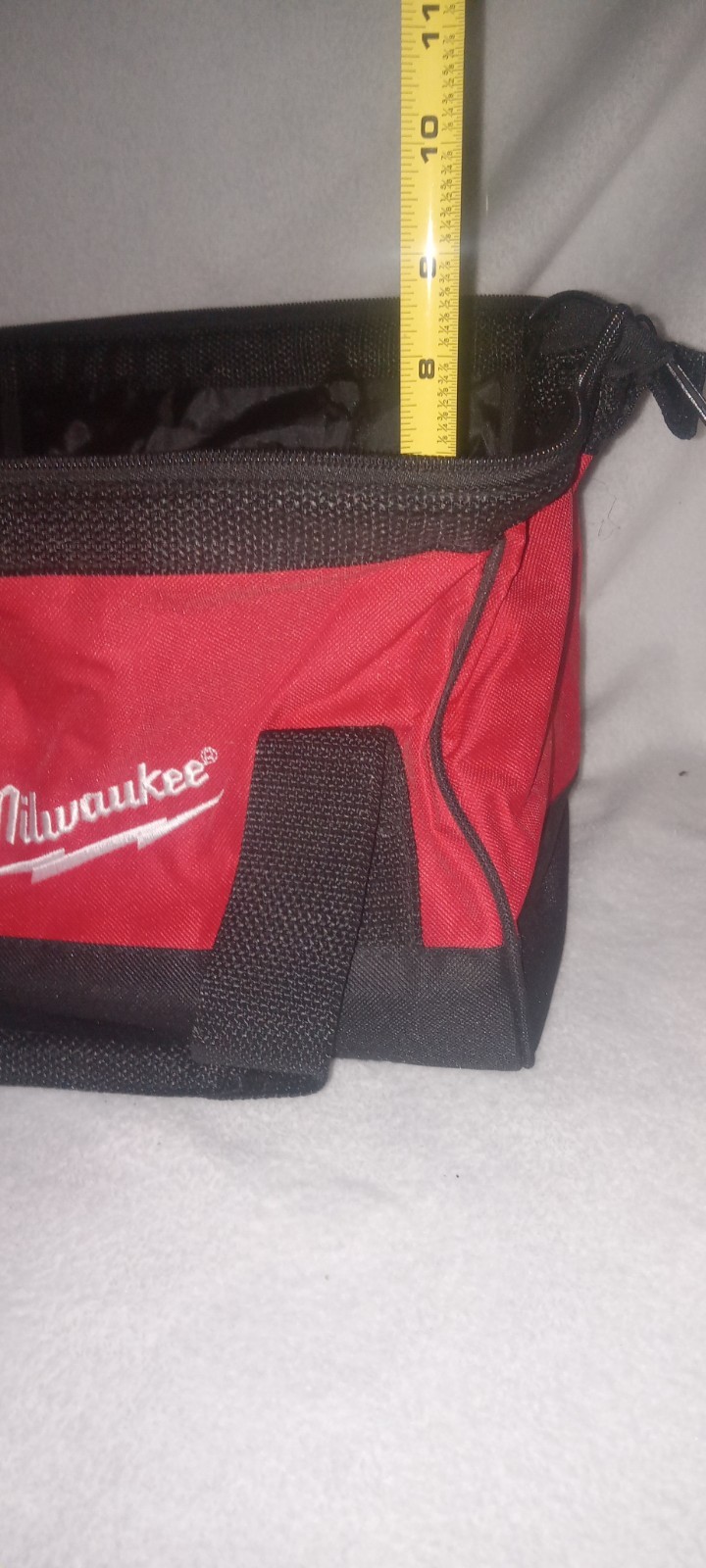 MILWAUKEE TOOL BAG 10.5×9.5×11″ RED WITH BLACK, HOLDS UP TO 2-3 TOOLS+ – NEW