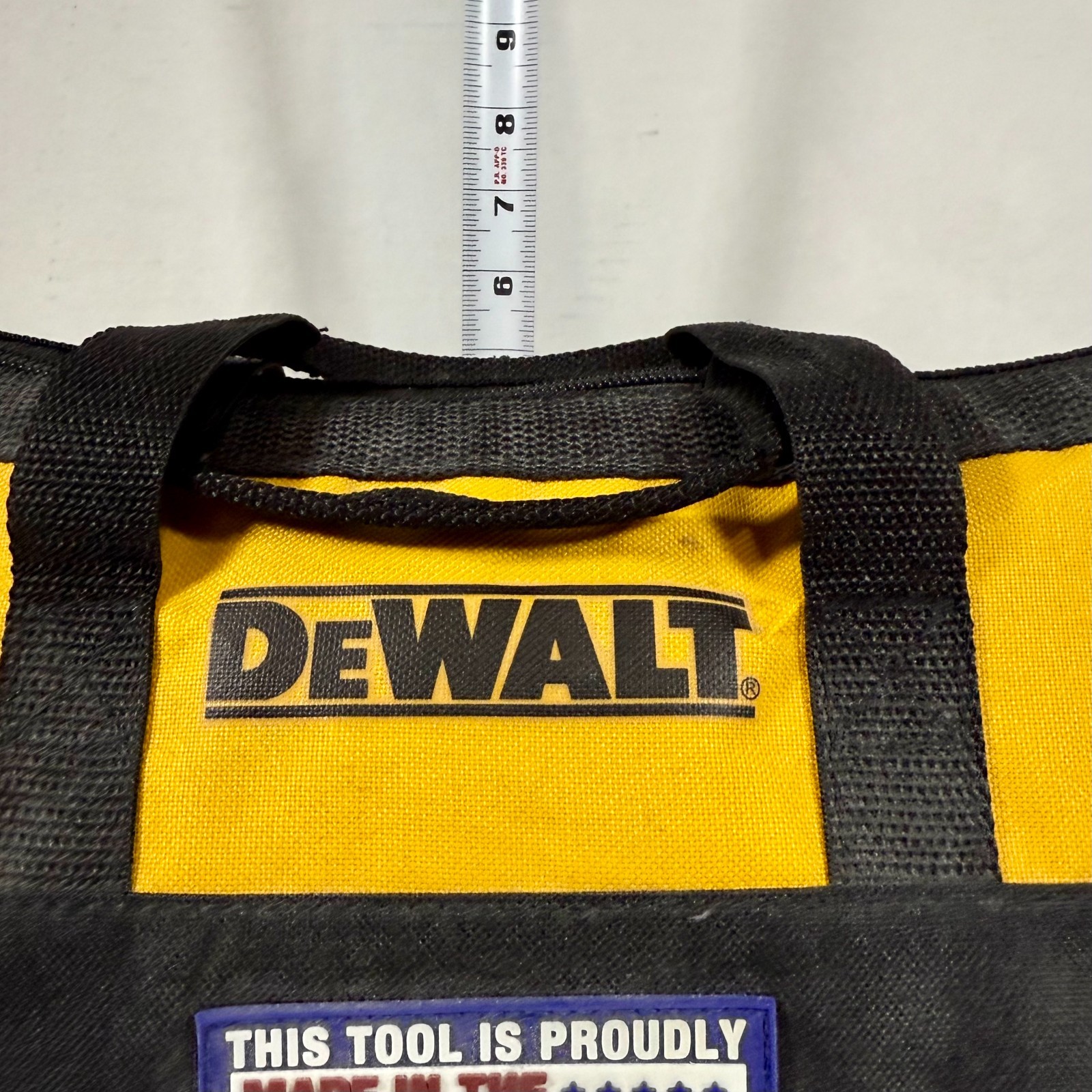 DEWALT Heavy Duty Nylon Small Tool Bag Tote – 11″ x 9″ x 7″ – Pre‑Owned, Good