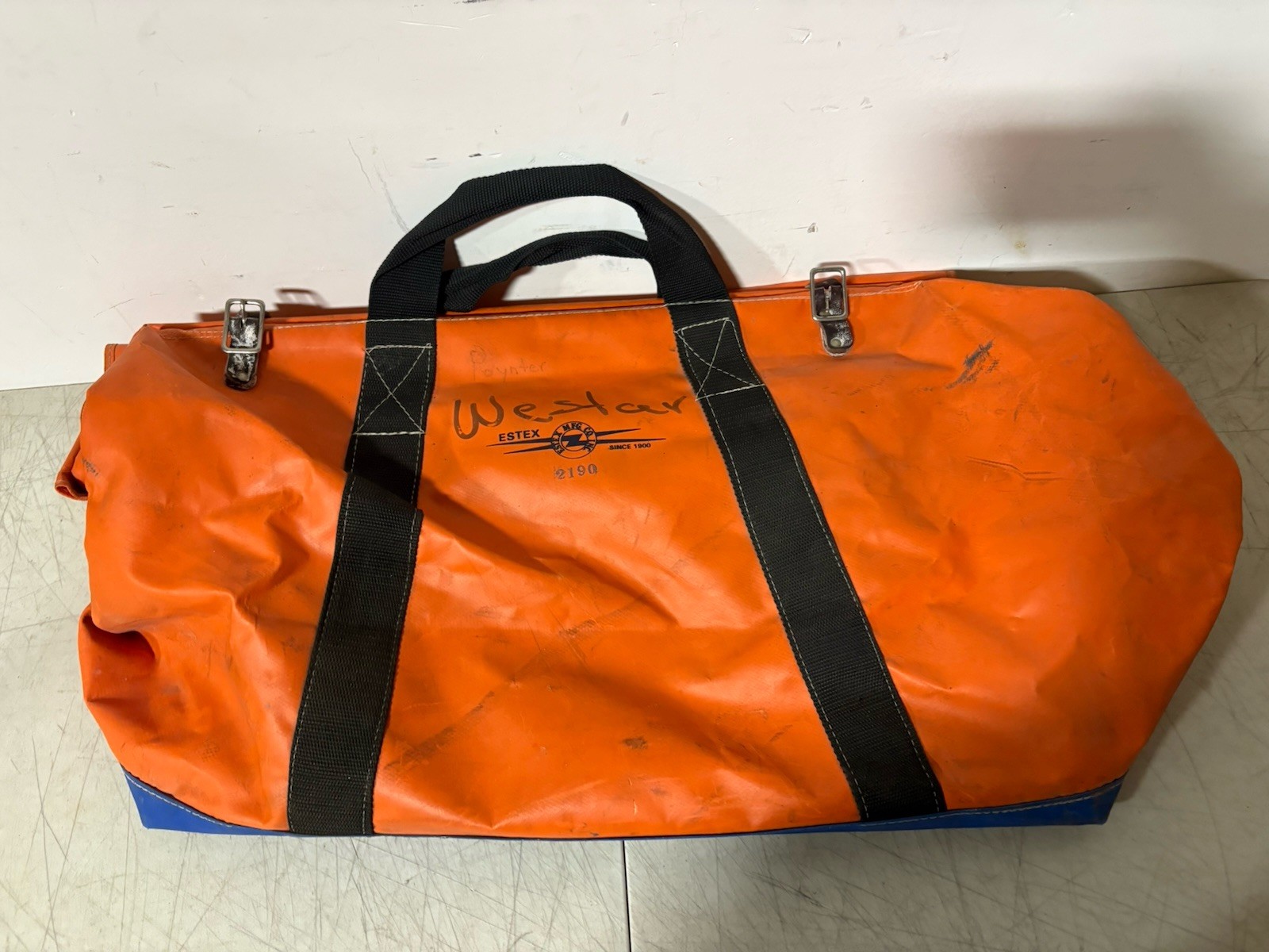 Estex Weatherproof 24” Vinyl Lineman’s Gear Bag 2190 Safety Orange