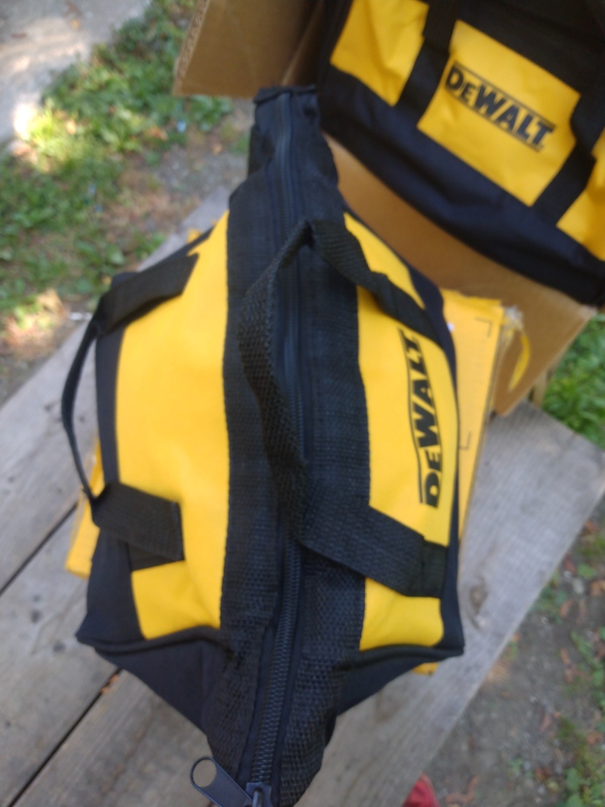 New Small 9″X9″X6″ Inch New Dewalt Tool Bag Carrying Tote Bag Nos Canvas Zip Up