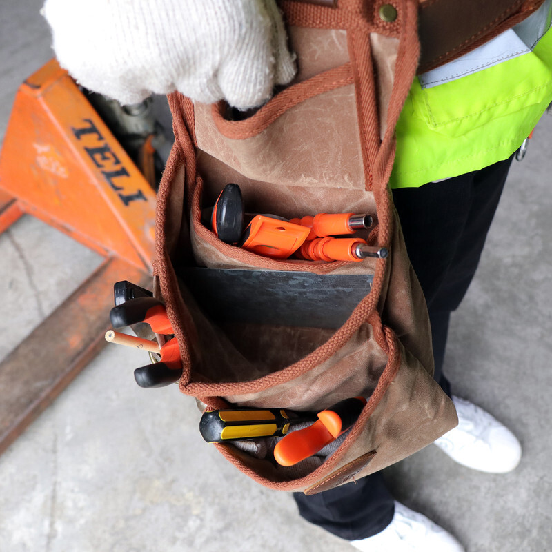 TOURBON Workshop Electrician Carpenter Heavy Duty Tool Carry Wearable Detachable