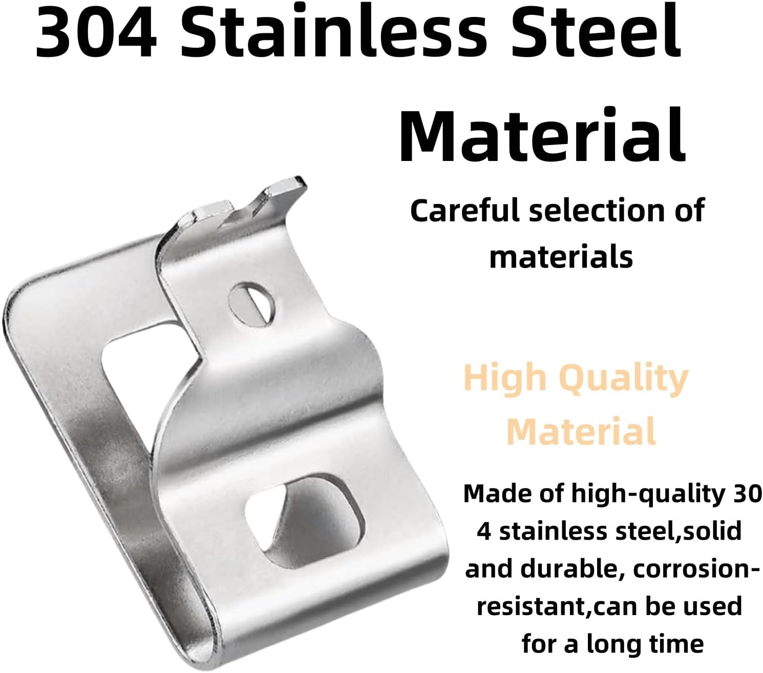 Durable 304 Stainless Steel Belt Clips for Secure DeWALT Tool Replacement