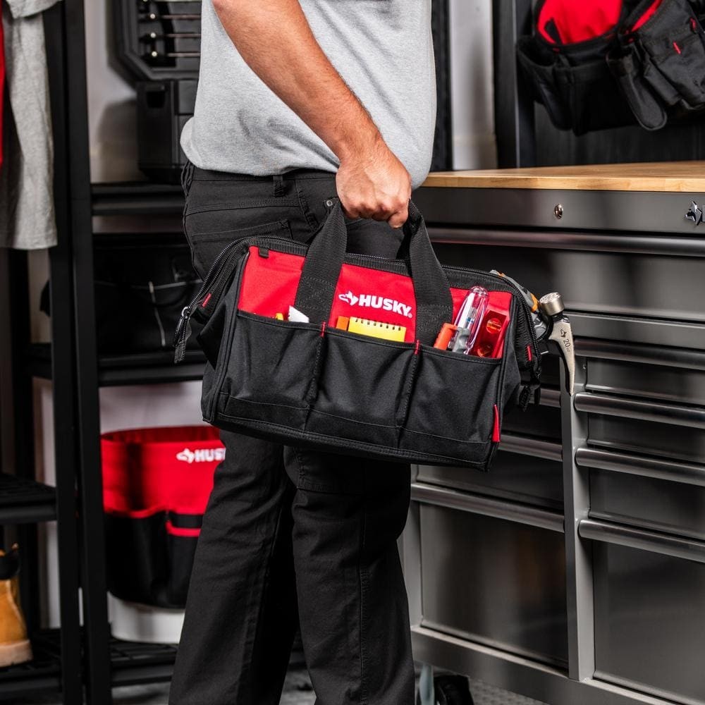 15 in. 8 Pocket Zippered Tool Bag