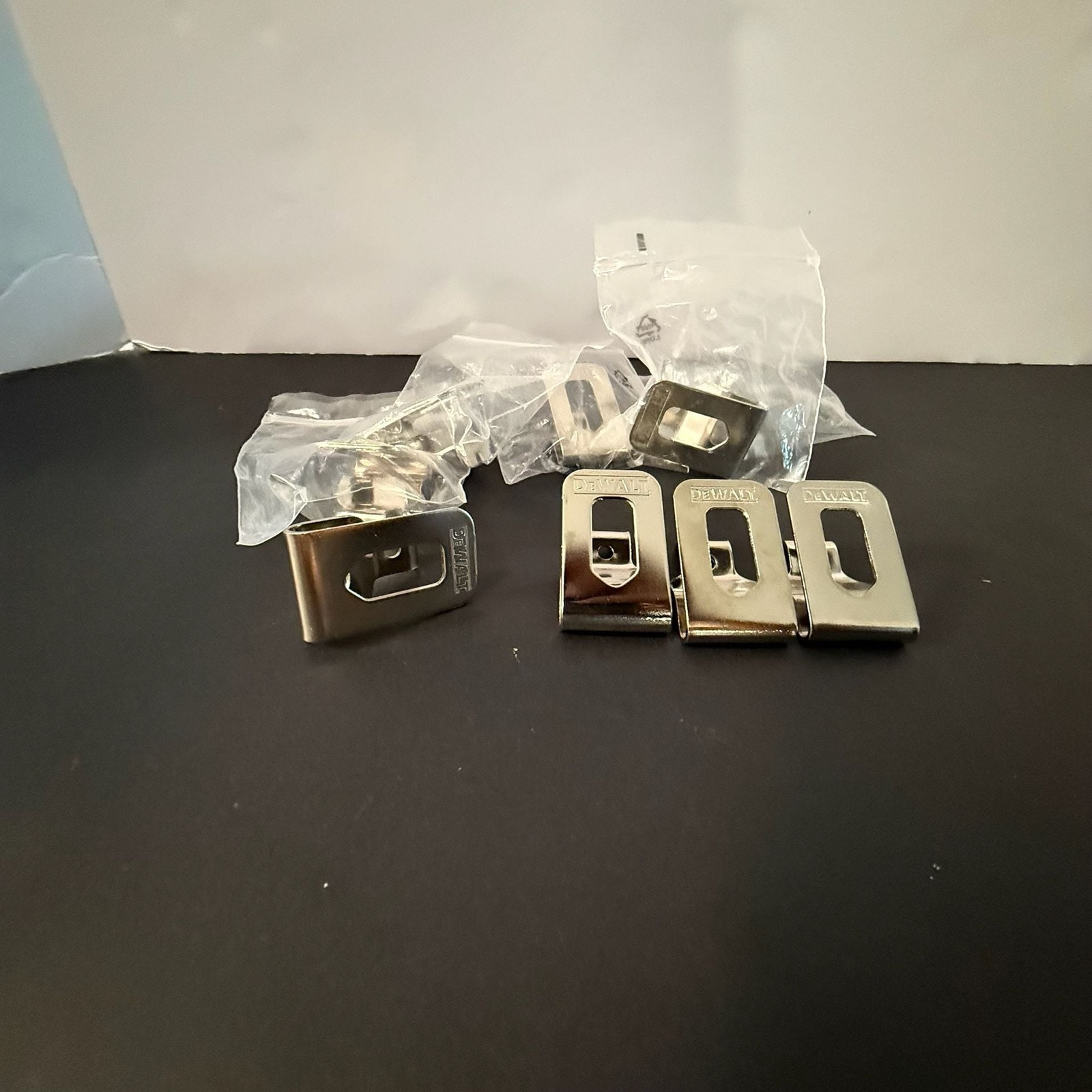 DeWalt Lot of 9 Replacement Stainless Steel Tool Belt Clips N268241 N086039