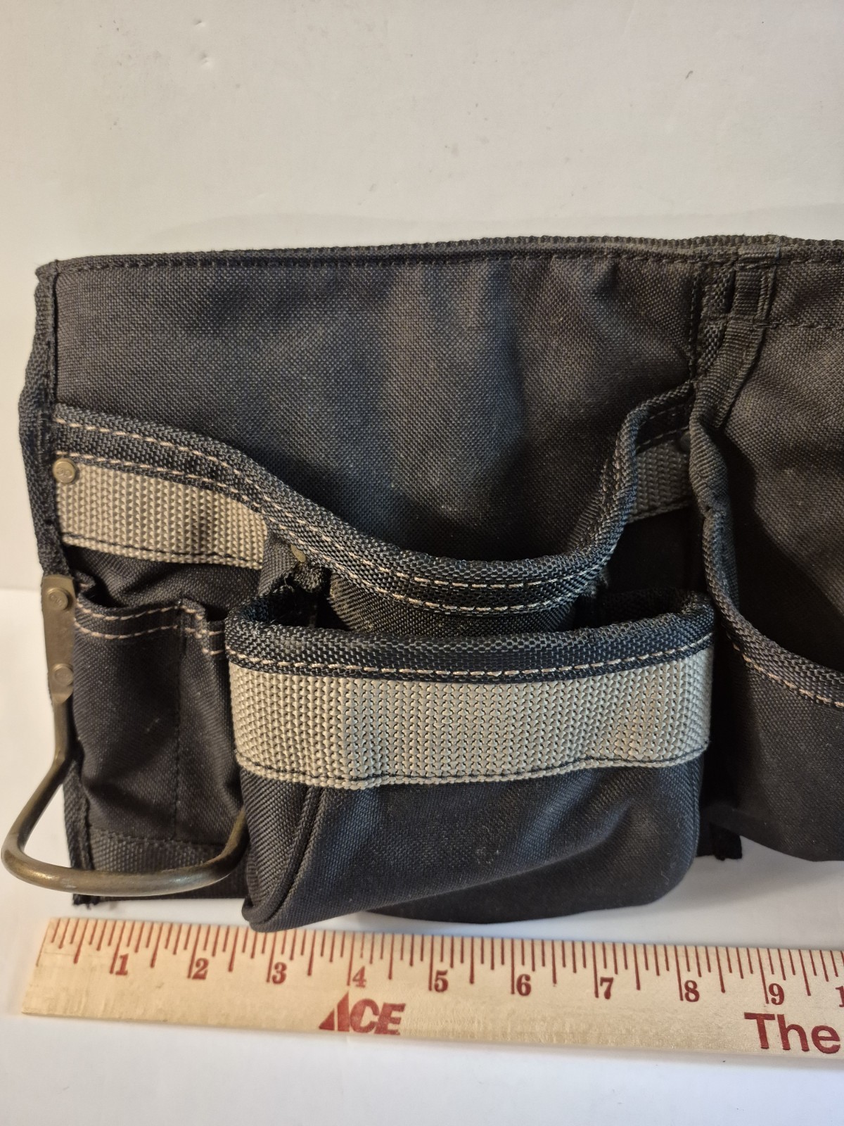 CLC Work Gear Black Polyester Tool Belt 7 Pockets 3 Sides Apron 42″ Waist