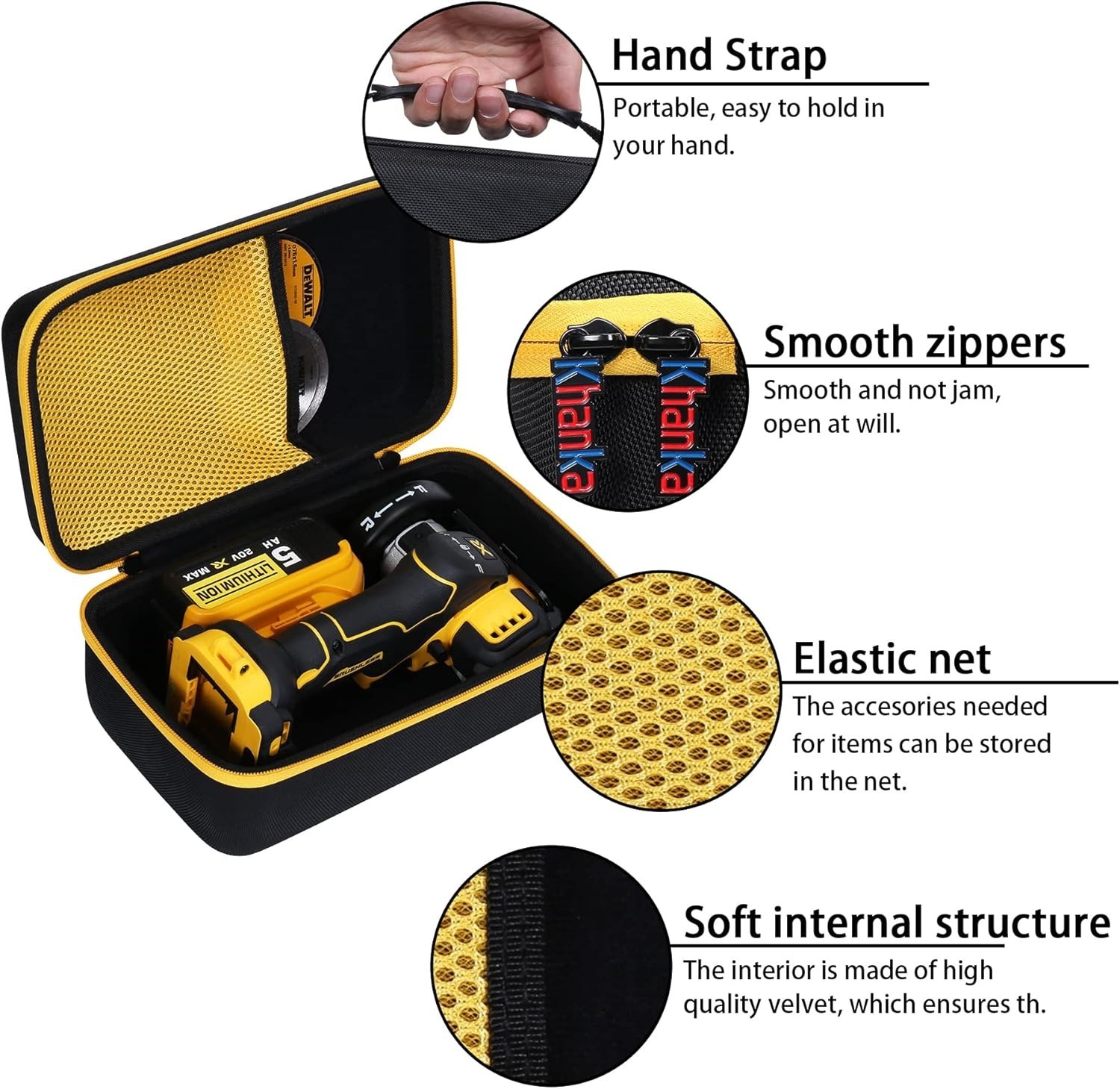 Hard Carrying Case Replacement for DEWALT 20V MAX 3 in 1 Brushless Cut Off To…