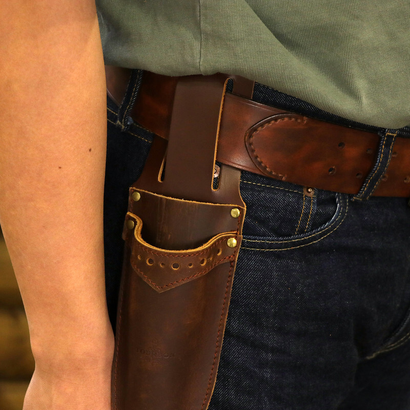 TOURBON Leather Garden Trowel Pruner Belt Holster Women/Men Utility Tools Sheath