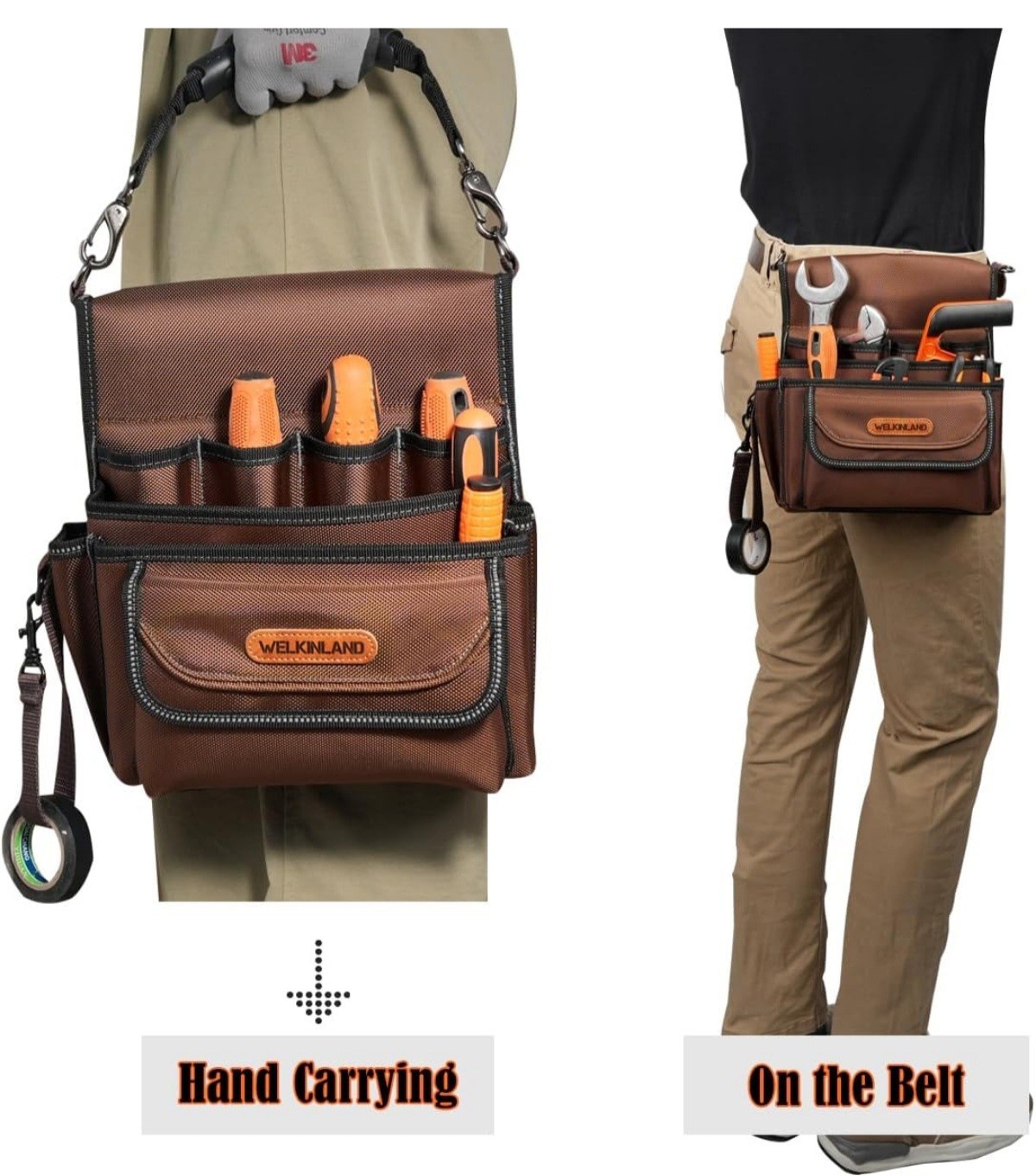 WELKINLAND 10-Pockets Electrician Pouch, Electrical Tool Belts, Heavy Duty – New