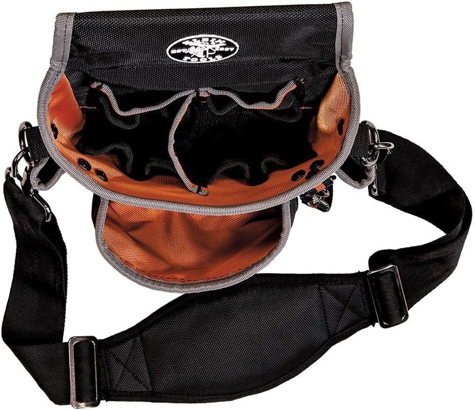 5243 Tradesman Pro Tool Pouch with Padded Shoulder Strap, Reinforced Bottoms and
