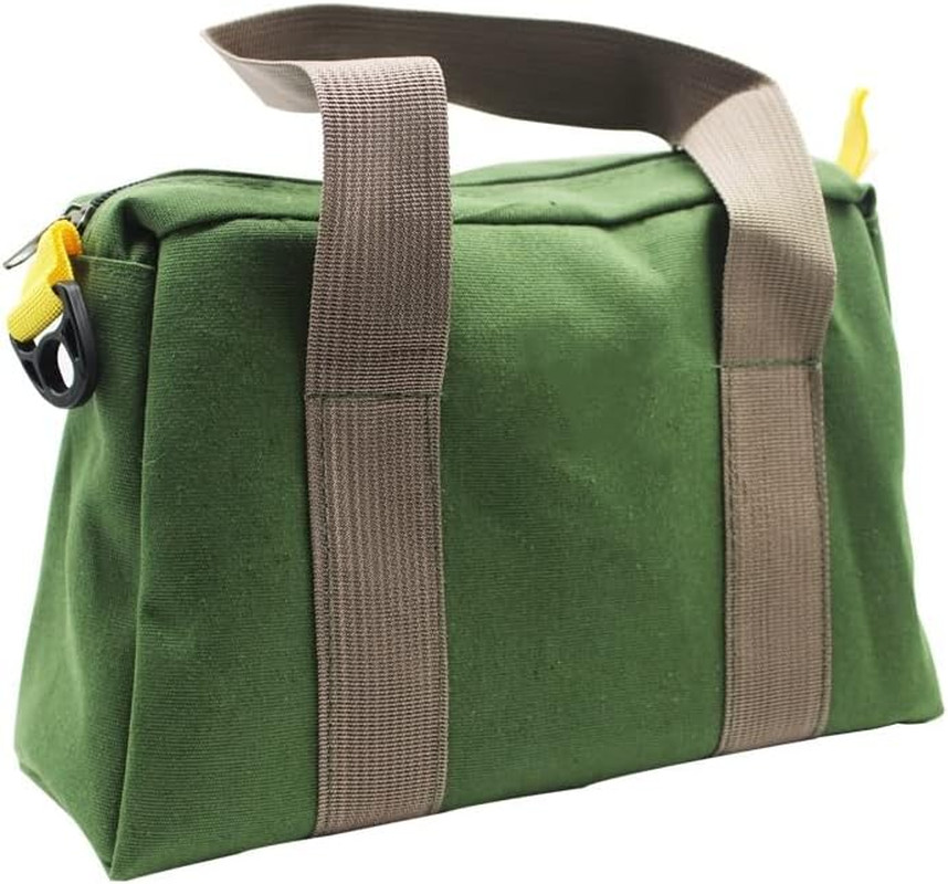 BLIRITEL 12 Inch Wide Mouth Tool Bag, Heavy Duty Canvas Tool Storage Bag, Large
