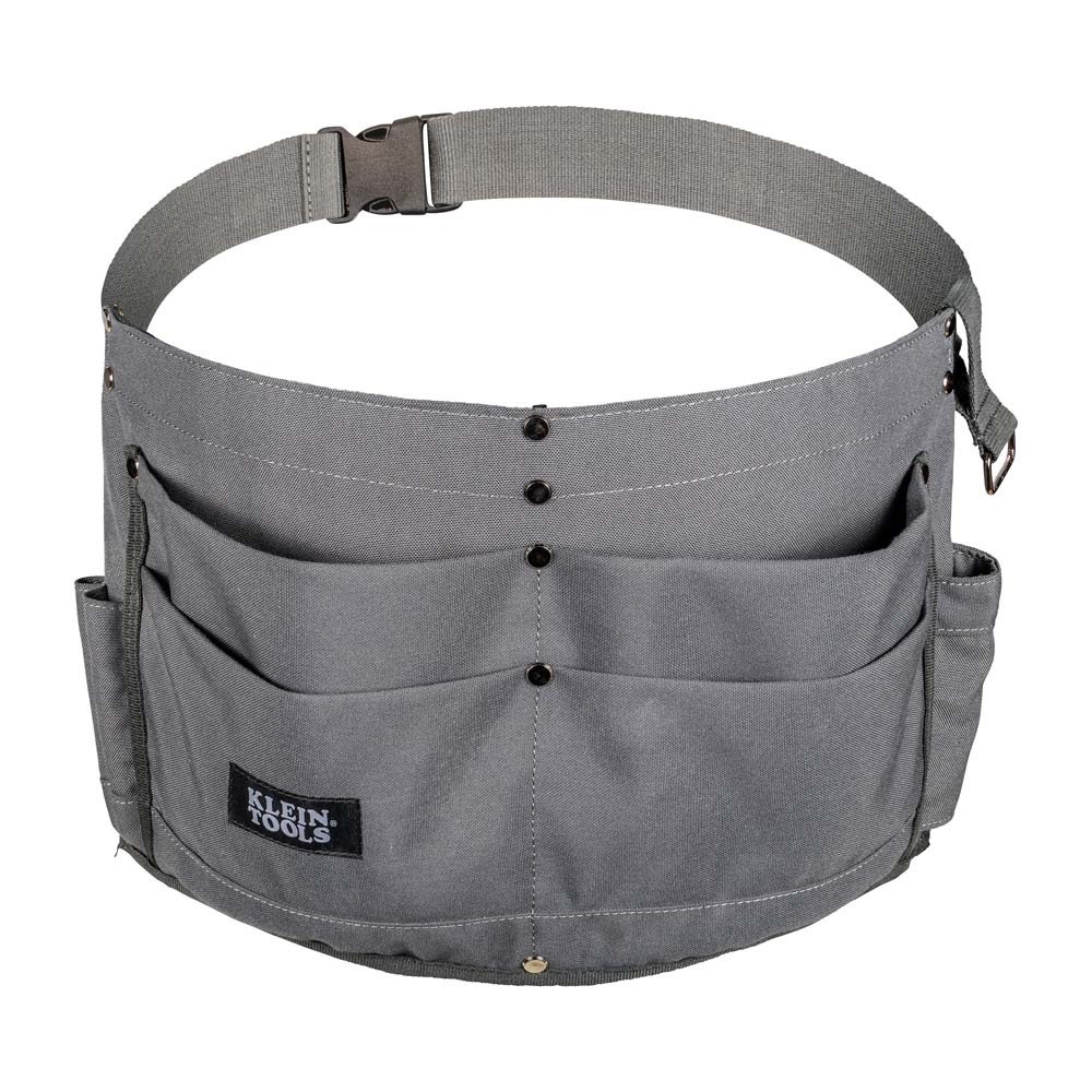 Klein Tools 21022 6-Pocket Duck Canvas Tool Apron Gray Adjustable Belt