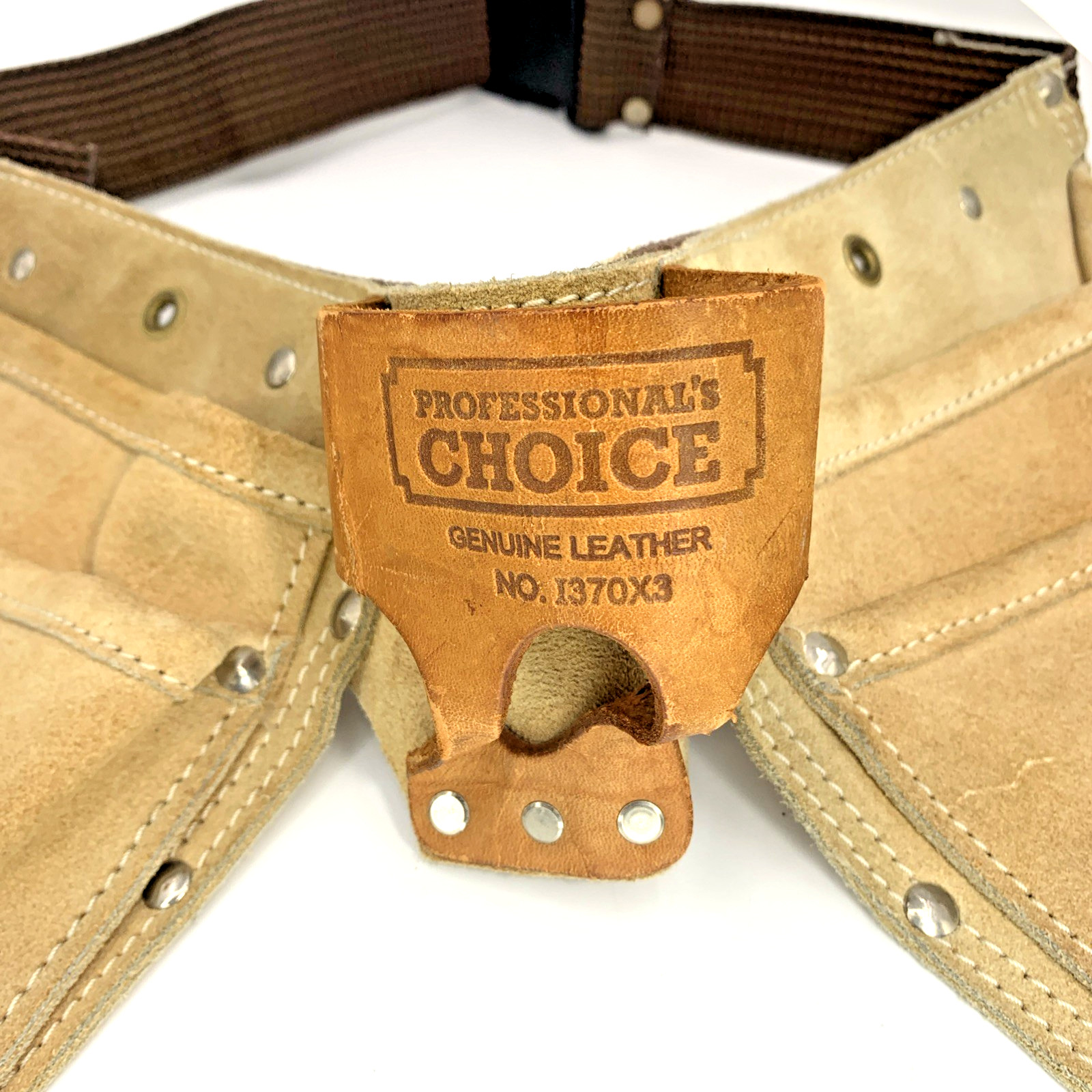 Professional Choice 1370X3 Genuine Leather Carpenter Tool Belt NOS New Old Stock