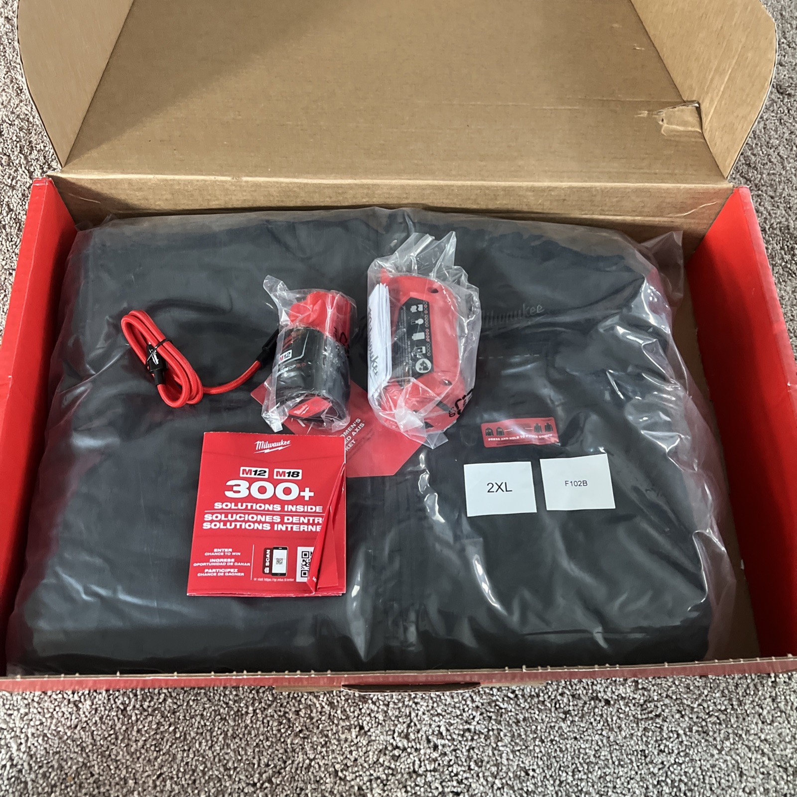 Milwaukee F102B-212X M12 Women’s Heated 2X Jacket Kit – Black – Size 2X SEALED