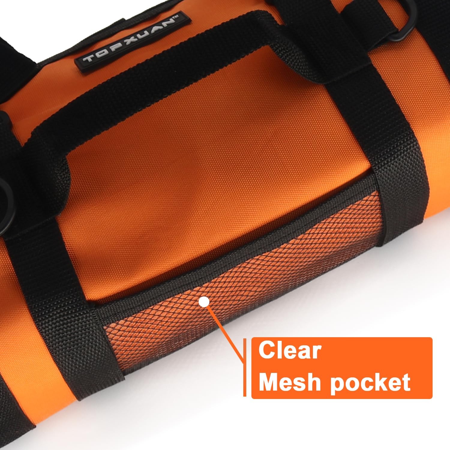 Tool Bag Roll Up 4 Large Zipper pockets 2 detachable pockets for Hand Tools a…