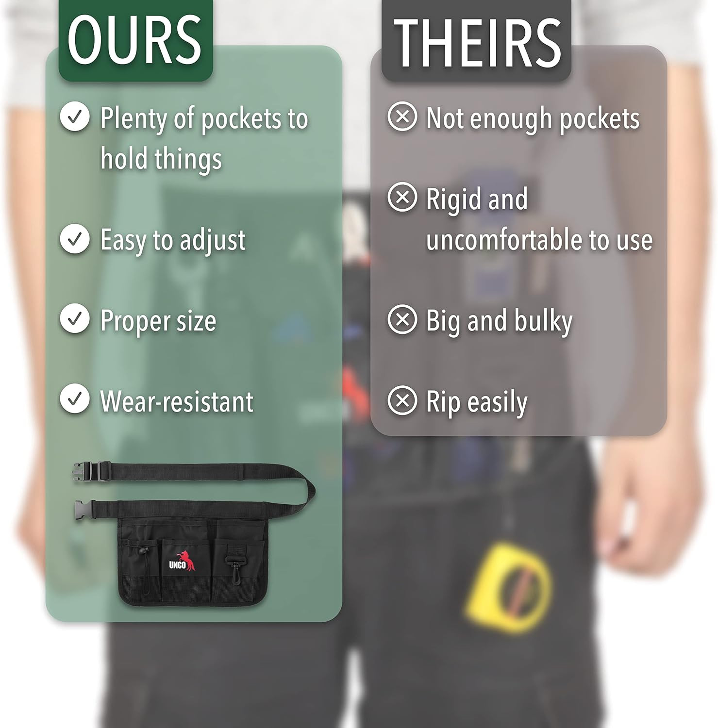 – Gardening Belt, Garden Tool Belts for Men, Waist Apron with Pockets, Constr…