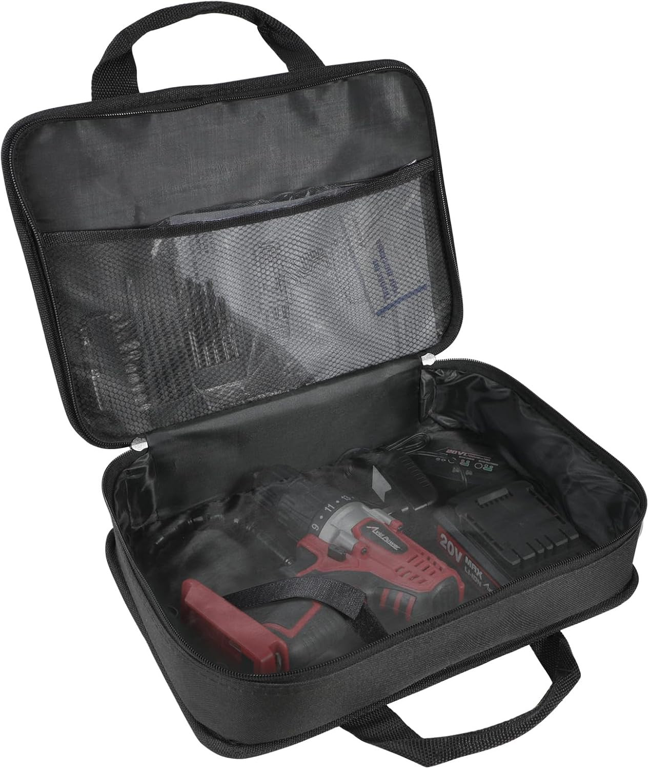 Tool Bag 13″ Storage Carrying Case Suitable Cordless Drill Tire Inflator Impact