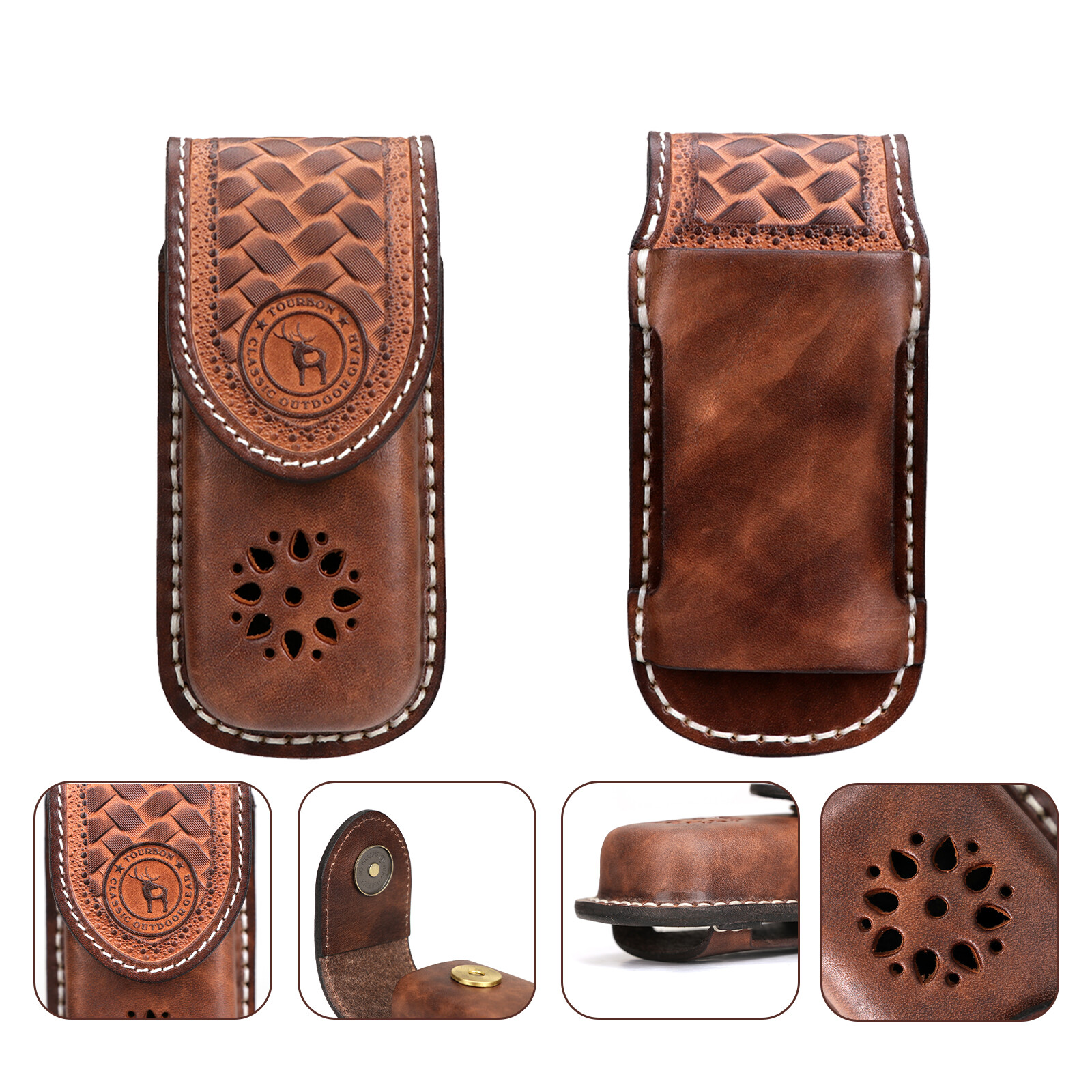 Tourbon Pocket Knife Carry Sheath Knives Storage Belt Case EDC