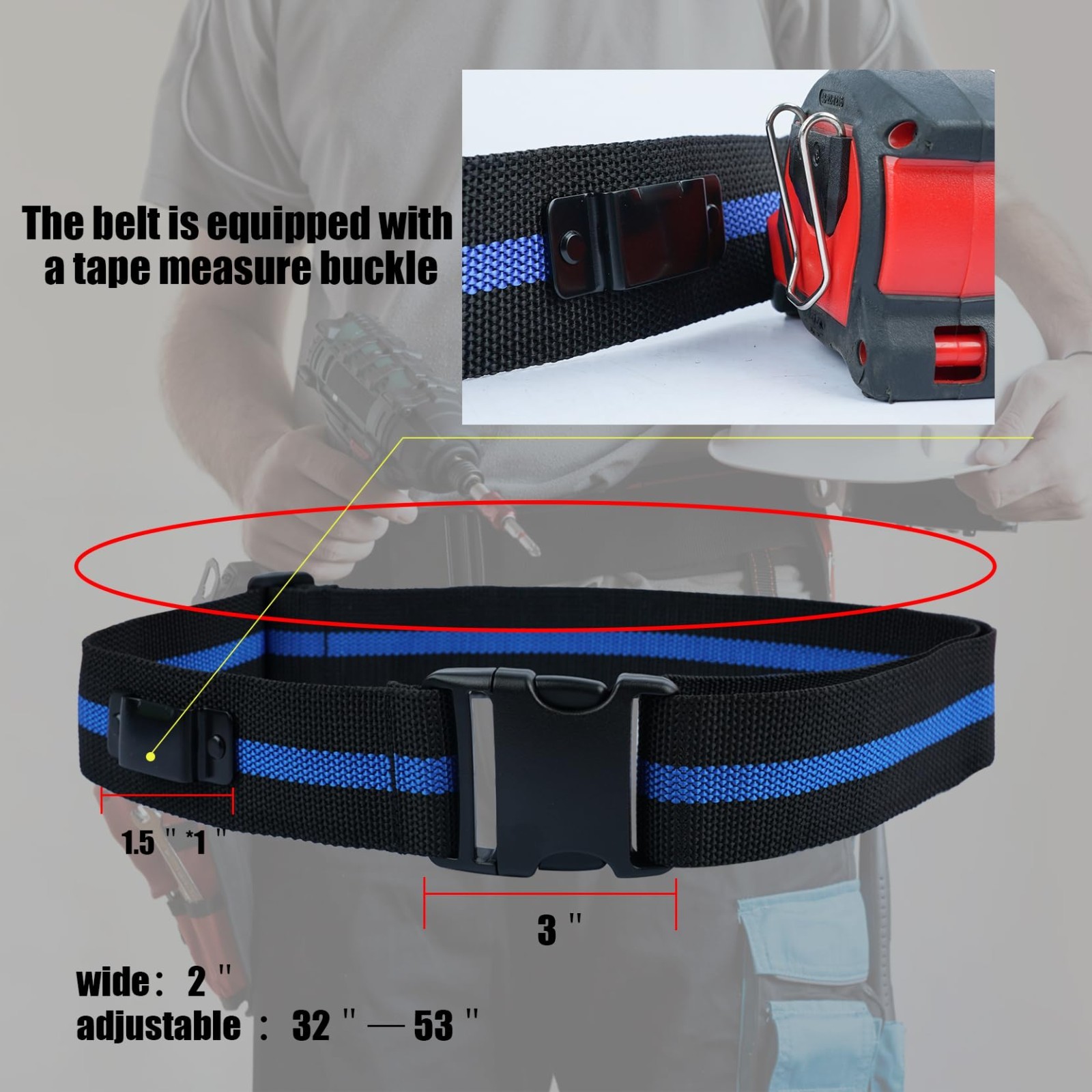3-in-1 Right-Handed Drill Holster Set, Magnetic Wristband & Tool Belt, Impact Dr
