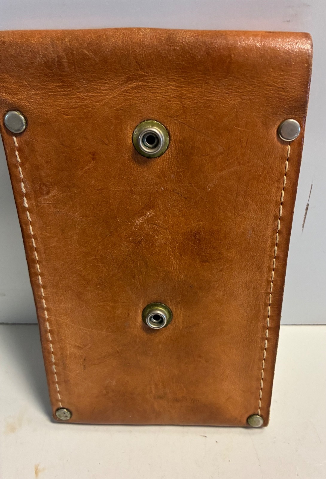 Vintage Leather Lineman Utility Belt Tool Pouch Holster Snap Closure 7.5″