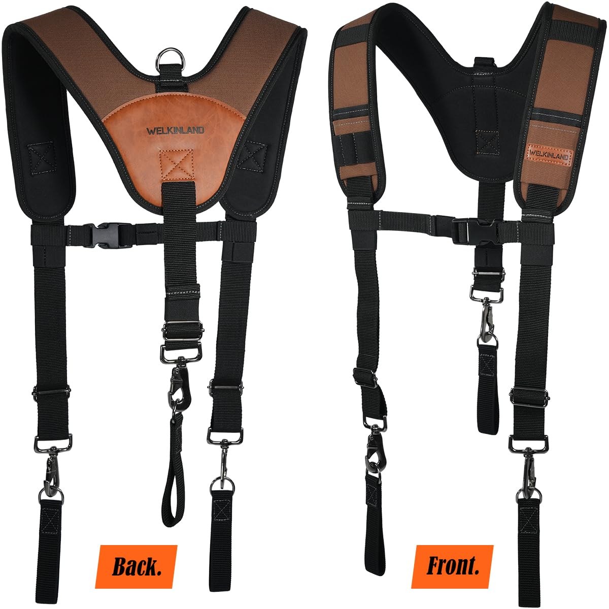 Heavy Duty Padded Tool Belt Suspenders RipStop Construction Adjustable Men