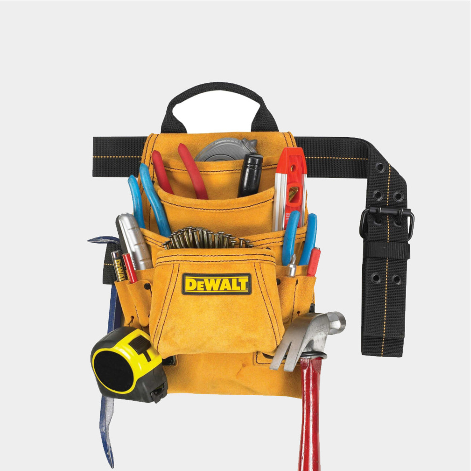 DeWALT DG5333 Carpenter’s Suede Nail and Tool Bag Pouch 10-Pockets