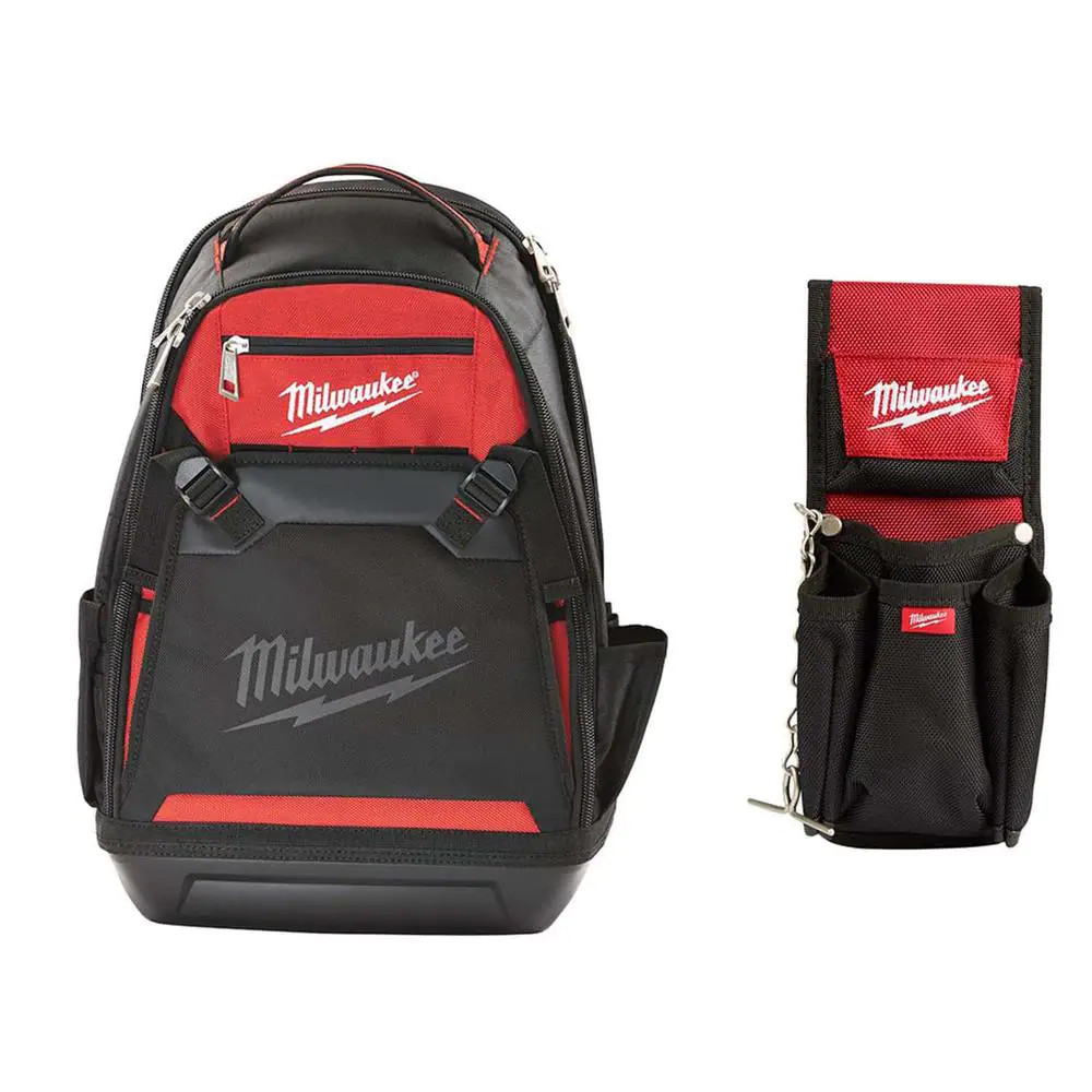 10 In. Jobsite Backpack with 7-Pocket Compact Utility Pouch
