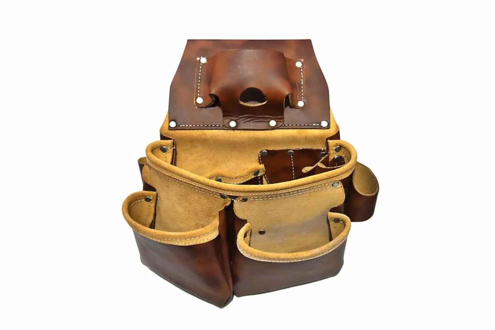 Leather Tool Pouch Belt Bag for Electricians Maintenance Tech Utility Pocket