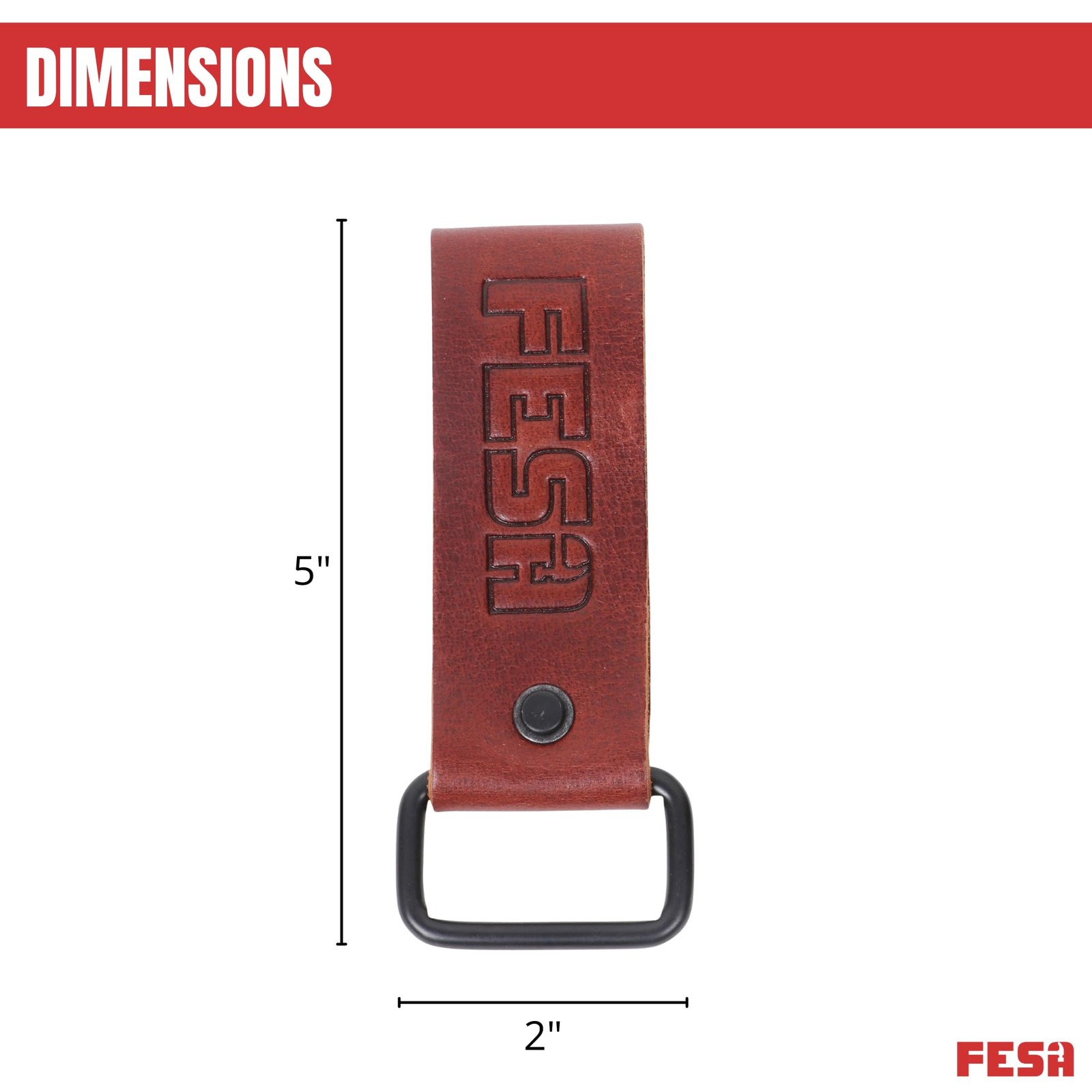 FESA Leather Tape Measure Holder – Set of 2 – Leather Measuring Tape or Drill…