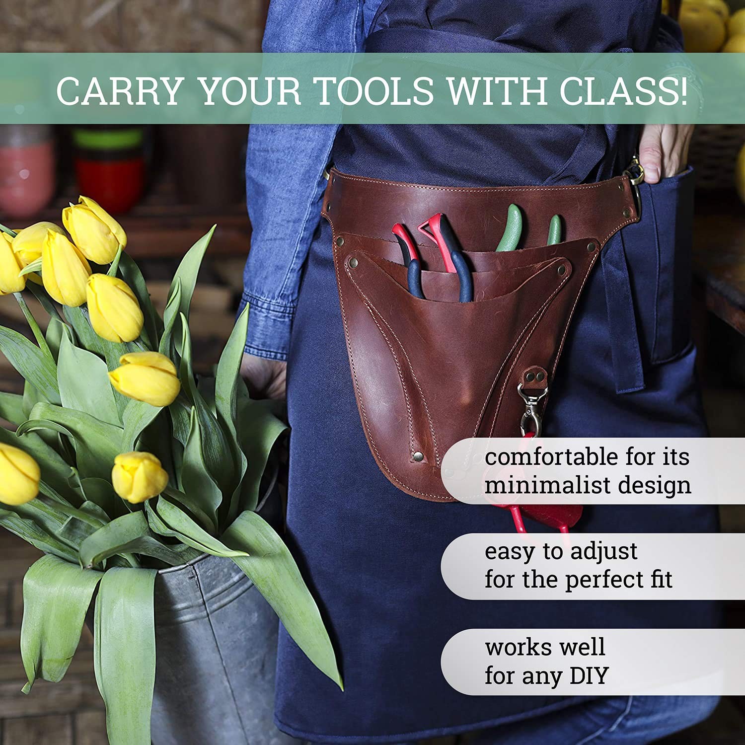 Leather Florist Tool Belt Bag for Gardening Farmer Tools Holster Pouch Small …