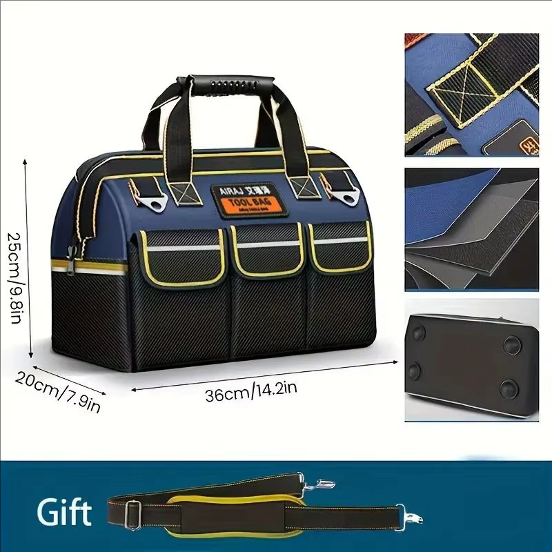 1680D Multifunctional Tool Bags Oxford Cloth Electrician Bags Waterproof and Wea