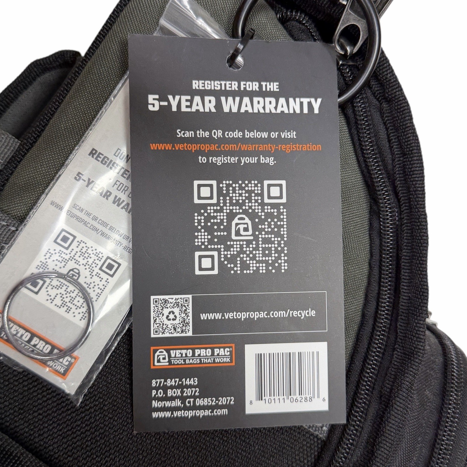 Veto Pro Pac CB-LD Tool Bag Black Grey Nylon Portable Organizer Heavy Duty NEW