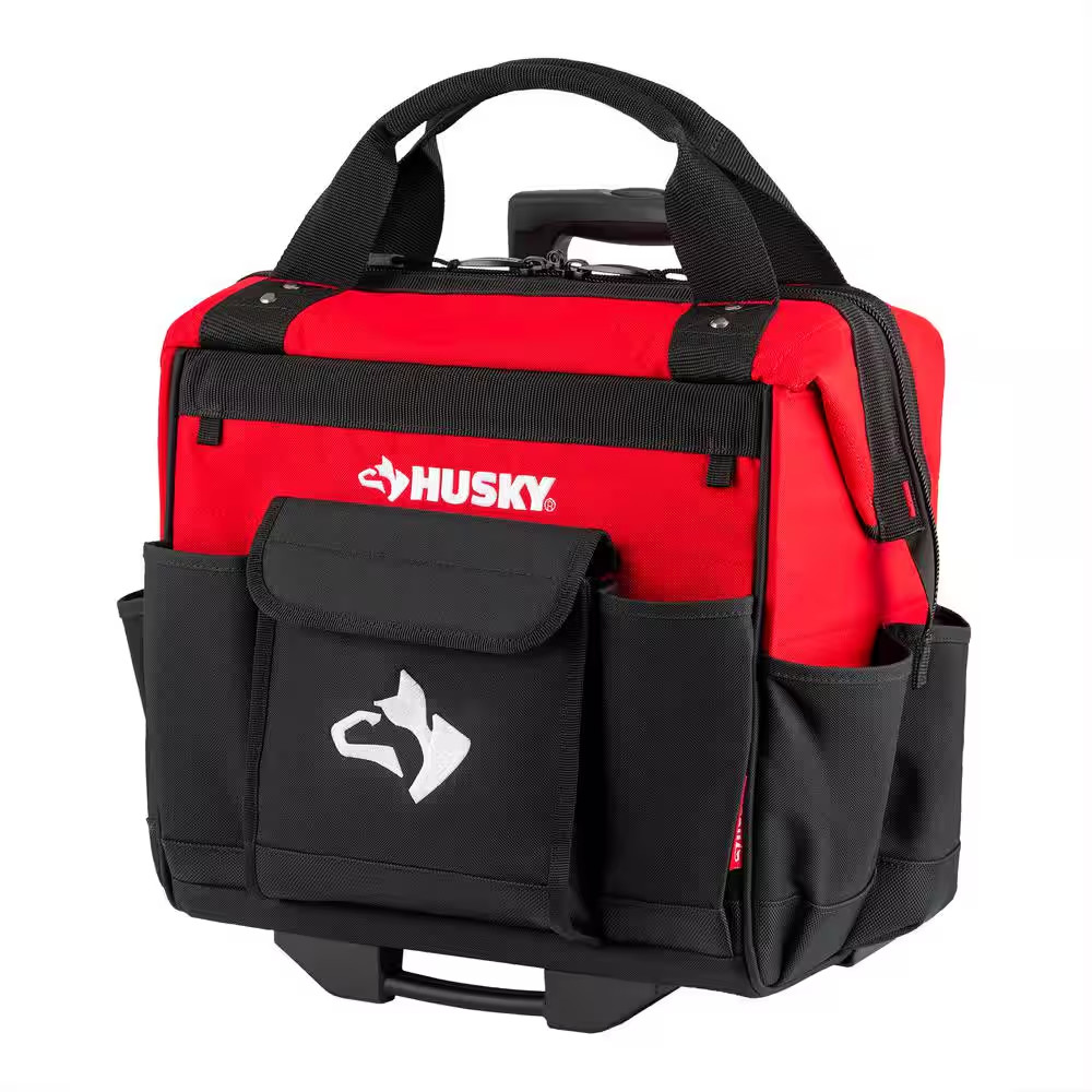 Husky 14 In. 13 Pocket Rolling Tool Bag