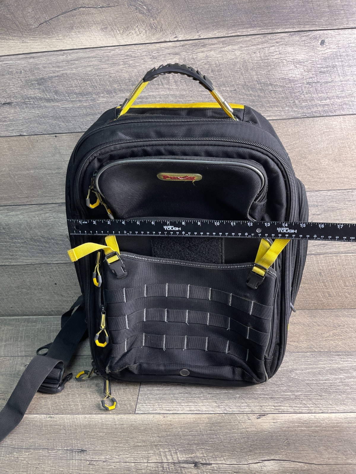 Purdy 14S250000 Tool Backpack Black Unisex Zip Outer Pocket Sleeve Shoulder