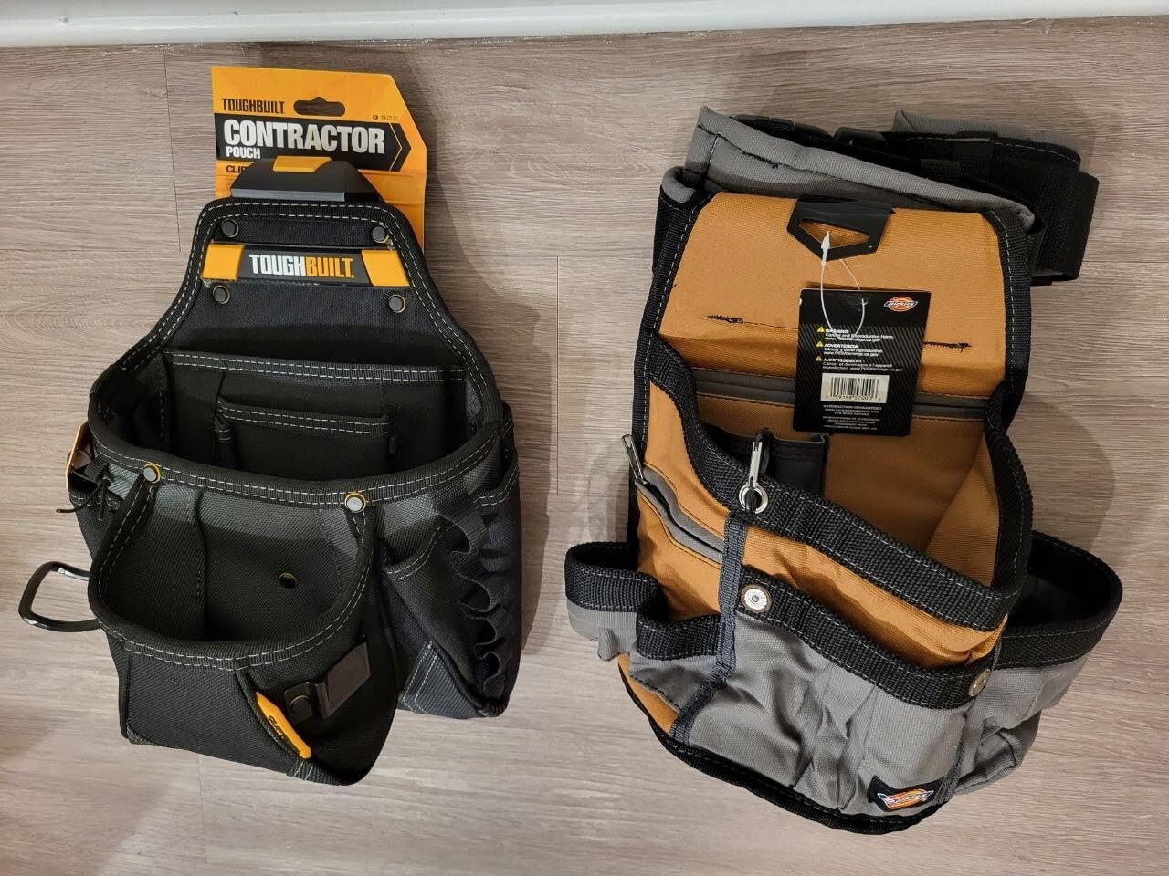 Reinforced Puncture-Resistant Tool Belt Pouch with 8 Pockets and Adjustable Belt