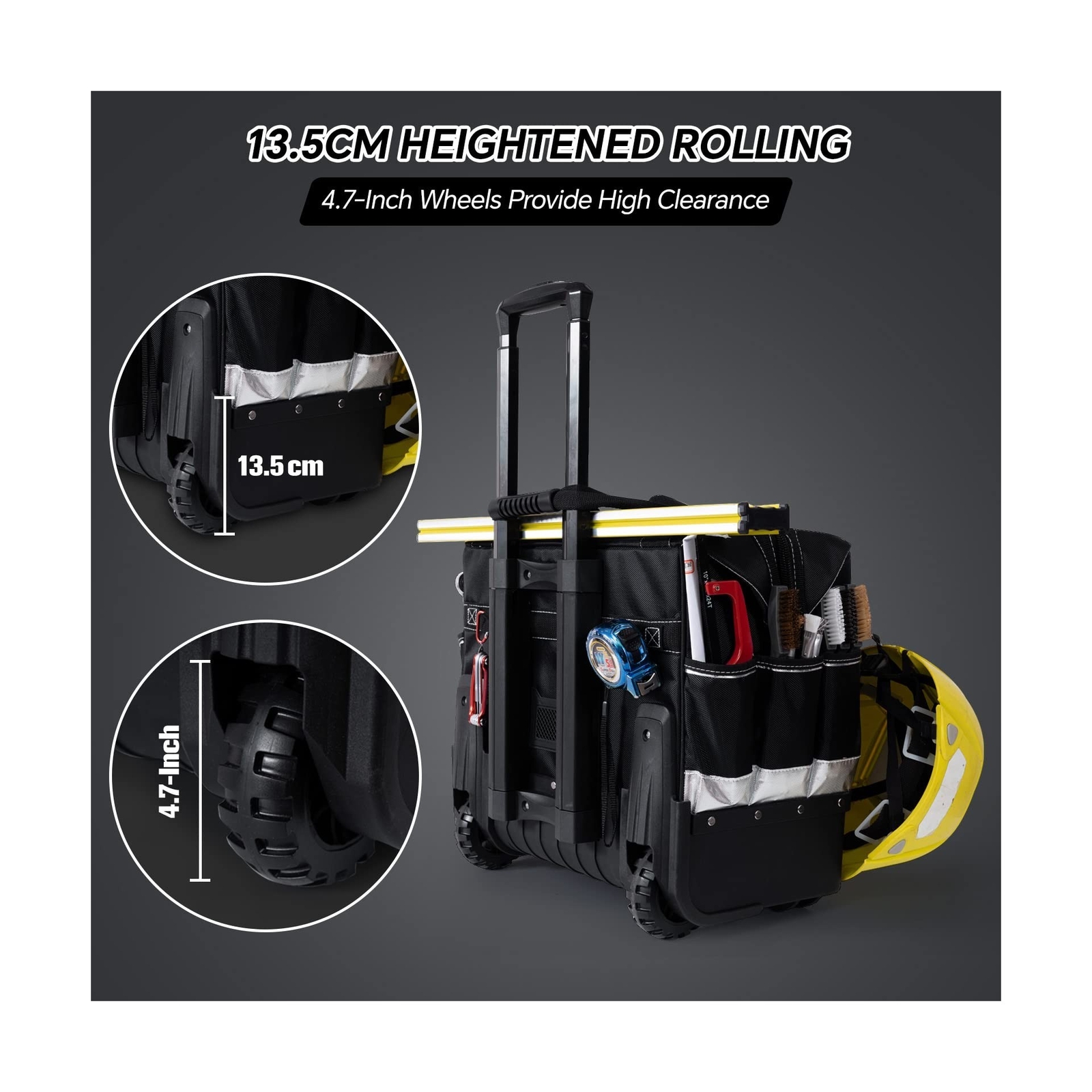 MARUTAI 18» Rolling Tool Bag, Waterproof Tool Bag with Wheels, Portable Stor…