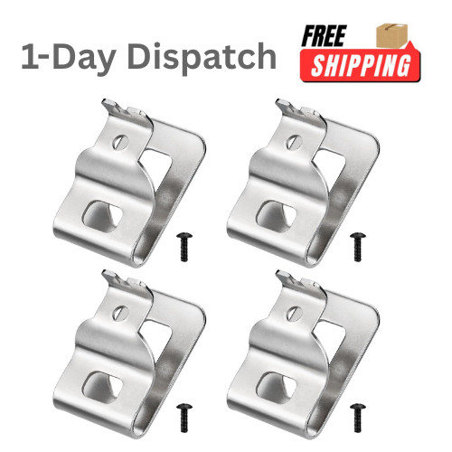 4pcs 304 Stainless Steel Belt Clips for Dewalt 20V Drill with Screws