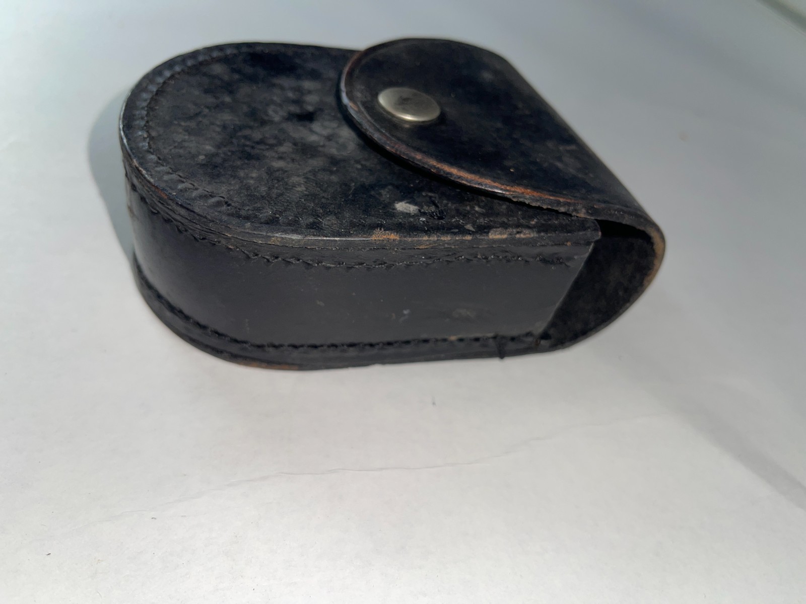 Vintage Kroll Inc. Leather Belt Pouch 4x4x2 Black Snap Case USA Made