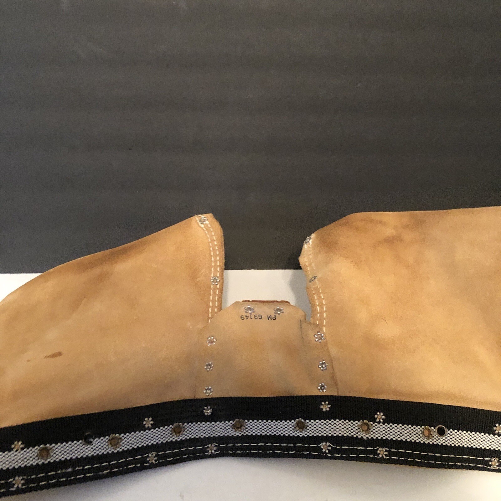 Popular Mechanics Leather Tool Belt Tan Light Brown Adjustable Pockets Loops