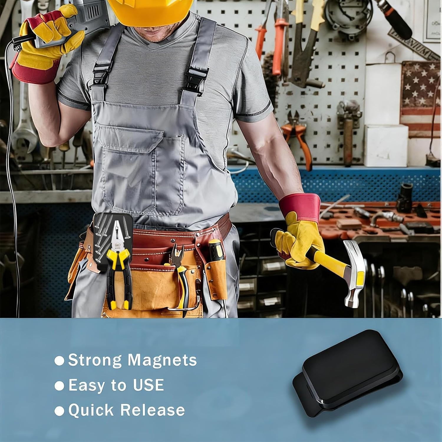 Magnetic Tool Holder Super Strong Tool Holster, Magnet Belt Clip Neodymium Magne