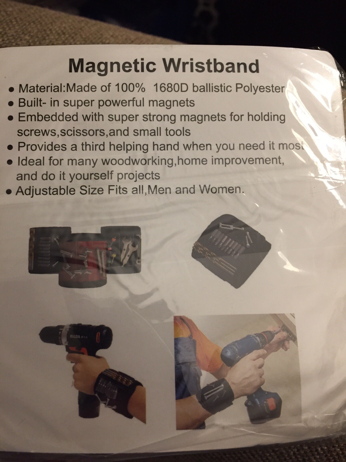 Magnetic Wristbands 1680D Ballistic Poly Strong Magnets 3rd Hand Adjustable NEW