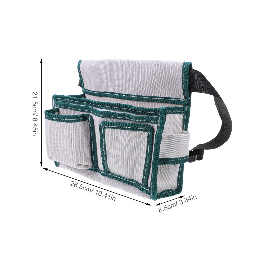 Professional Canvas Waist Tool Bag with Reinforced Stitching for Electricians